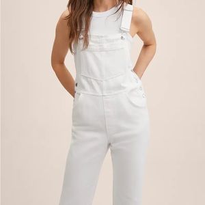 MANGO Long denim dungarees/coveralls size M